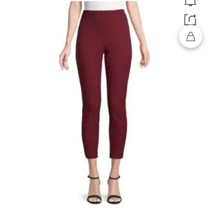 NWOT Elie Tahari Jessalyn Bi-Stretch Pants Burgundy